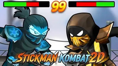Stickman Kombat 2D - free online shooting game