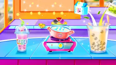 Bubble Tea Cocktail Maker Mix Drinks - free online hypercasual game