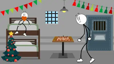 Stick New Year in Prison - free online adventure game