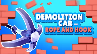 Demolition Car - Rope and Hook - free online action game